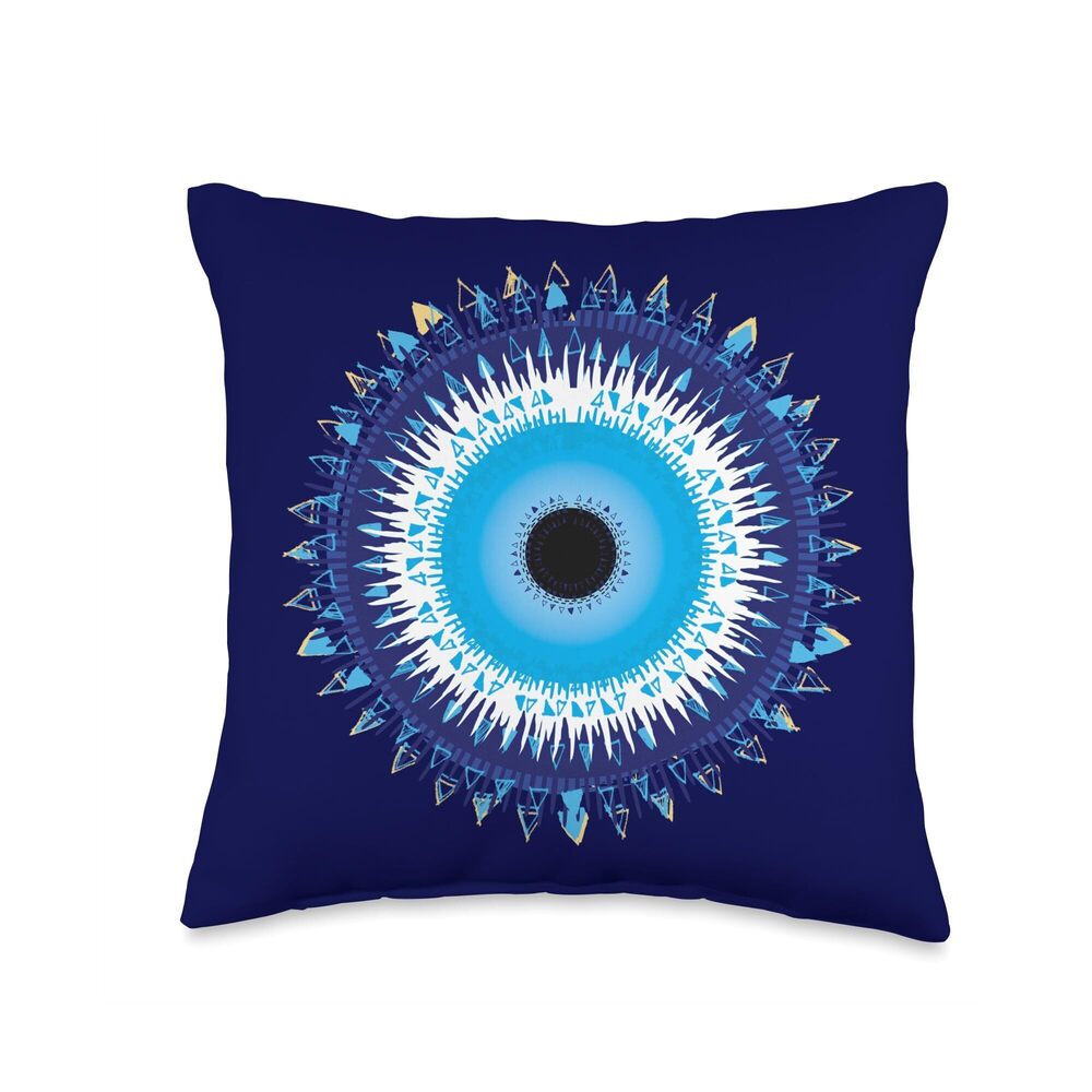 2321 Evil Eye Protection From Evil Greek Eye Nazar Throw Pillow